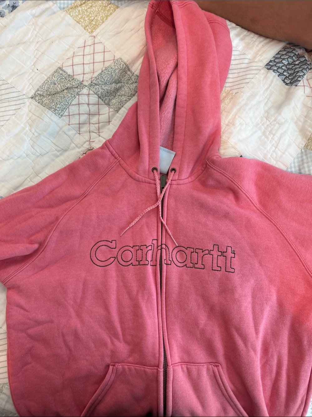 Carhartt women’s Coral Pink Full-Zip Hoodie